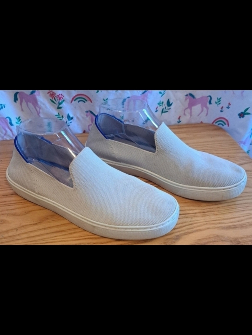 Rothy's The Original Beige Slip On Casual Neutral Everyday Sneaker Shoe SZ 8